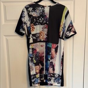 Zara Floral Patchwork Women's Mini T-shirt Dress | Sz: M